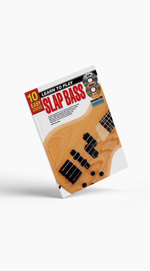 10 Easy Lessons Slap Bass Book by Peter Gelling - Sieffs Music