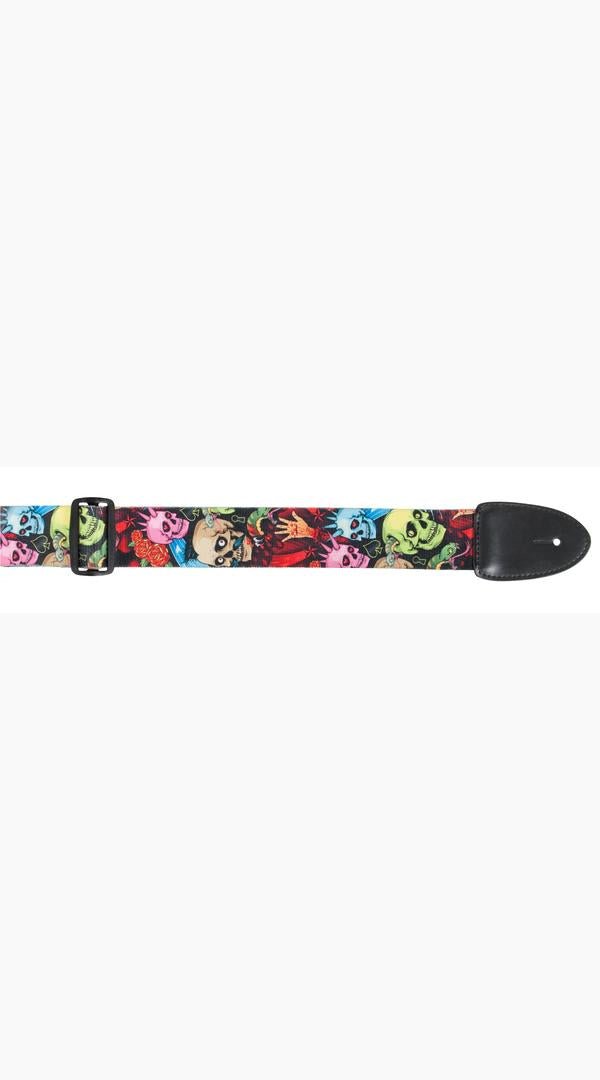 2 Inch Poly Guitar Strap Skulls - Sieffs Music