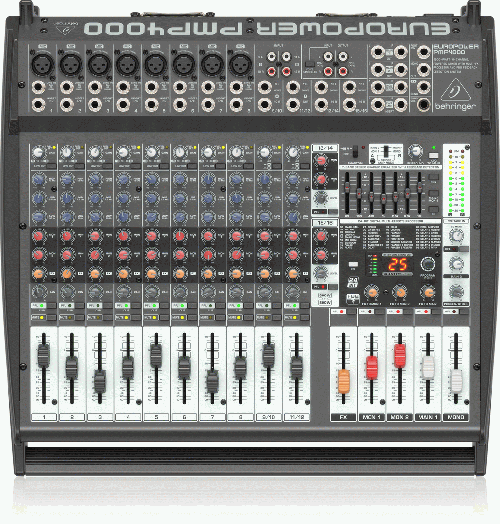 Behringer EUROPOWER PMP4000 1600W Powered Mixer - Sieffs Music