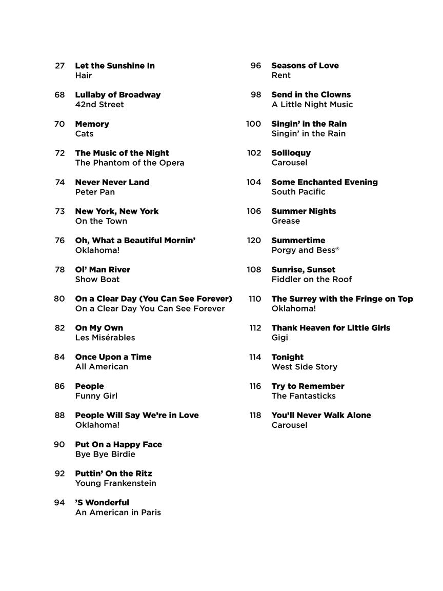 Broadway - Super Easy Songbook - Sieffs Music