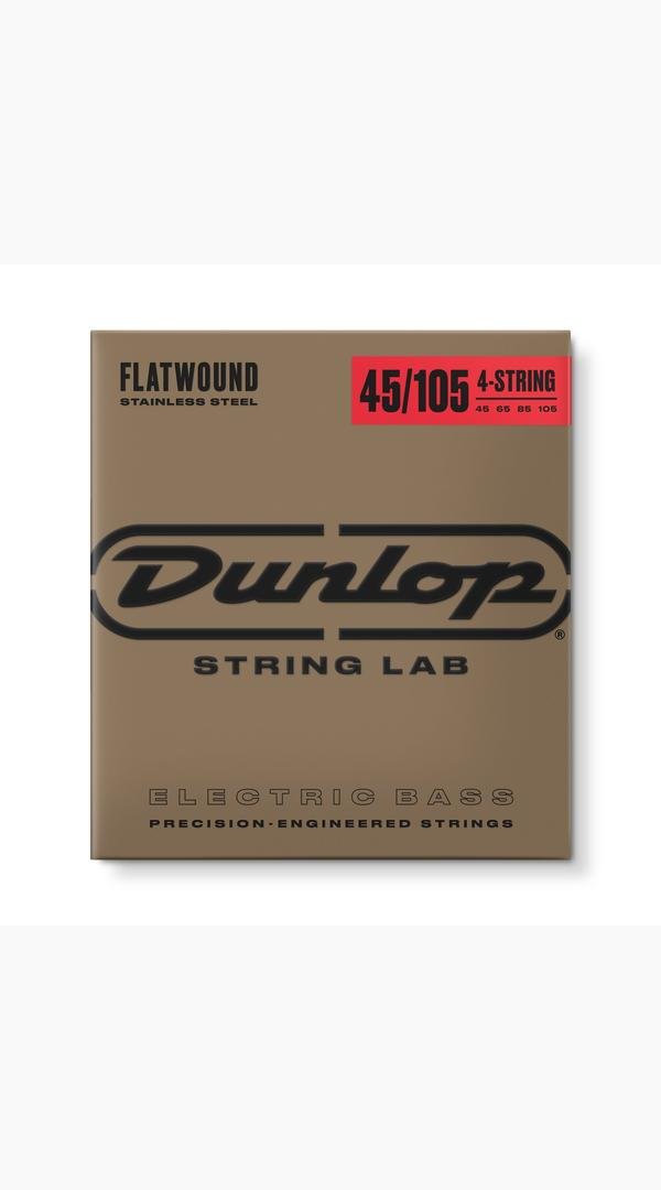 Dunlop Stainless SteelFlatwound Bass Strings 45 - 105 - Sieffs Music