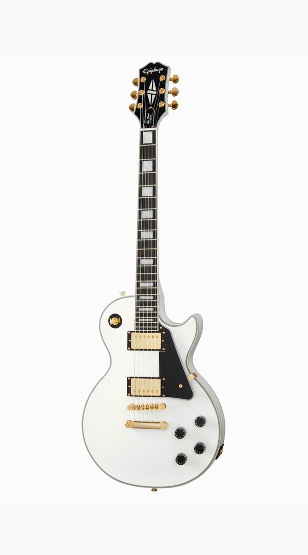 Epiphone Les Paul Custom Alpine White Electric Guitar - Classic Style and Tone - Sieffs Music