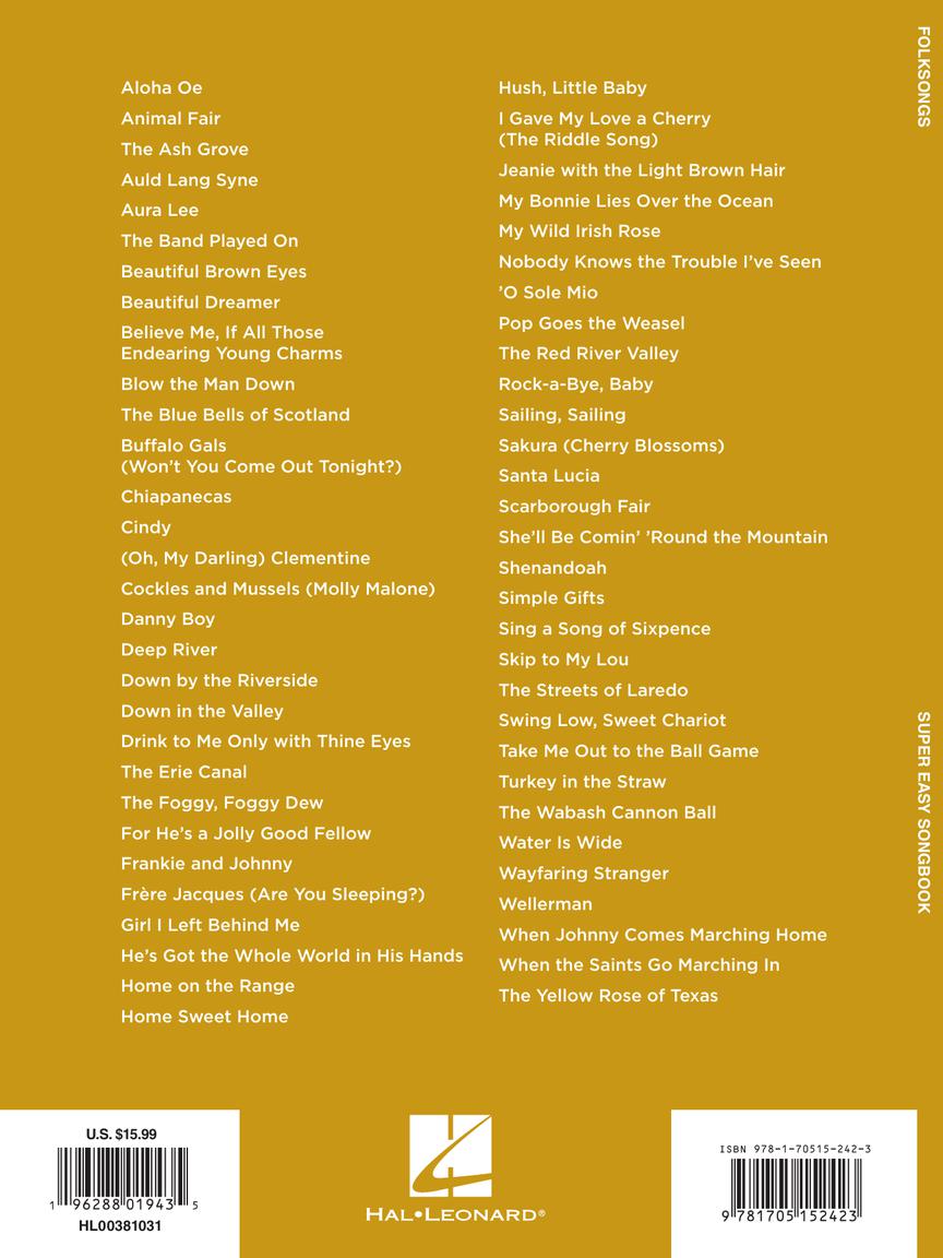 Folk songs - Super Easy Piano - Sieffs Music