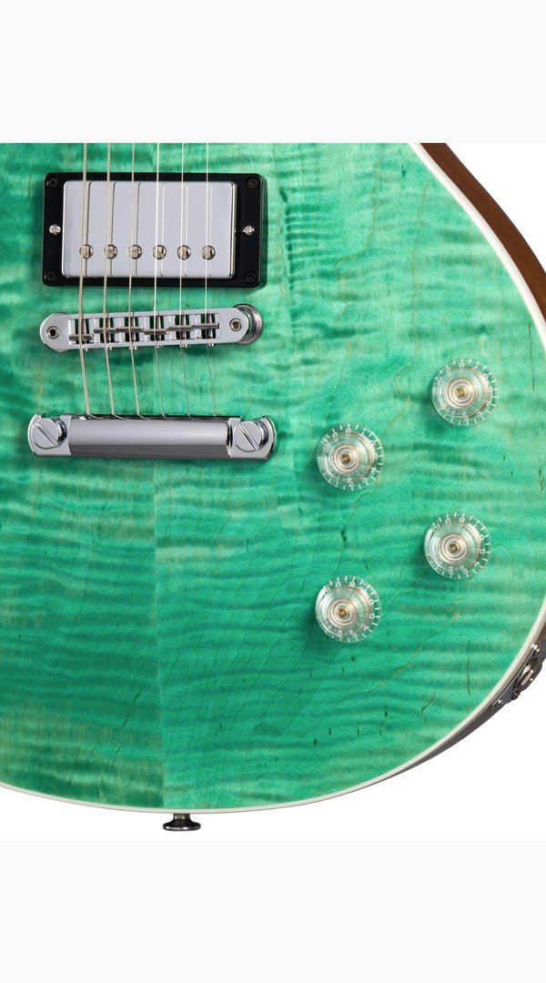 Gibson Les Paul modern figured Electric guitar in Seafoam Green - LPM01SFCH1 - Sieffs Music