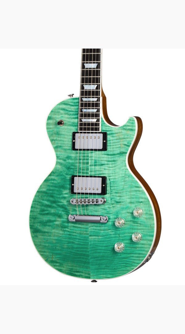 Gibson Les Paul modern figured Electric guitar in Seafoam Green - LPM01SFCH1 - Sieffs Music