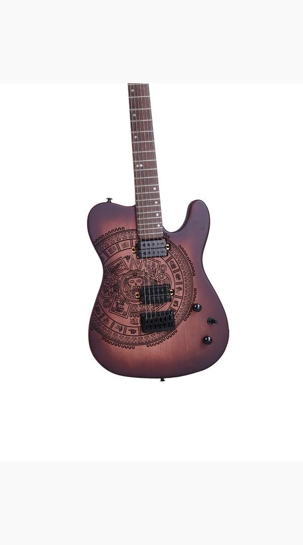 Haze Aztec Sun Engraved Electric Guitar - Sieffs Music