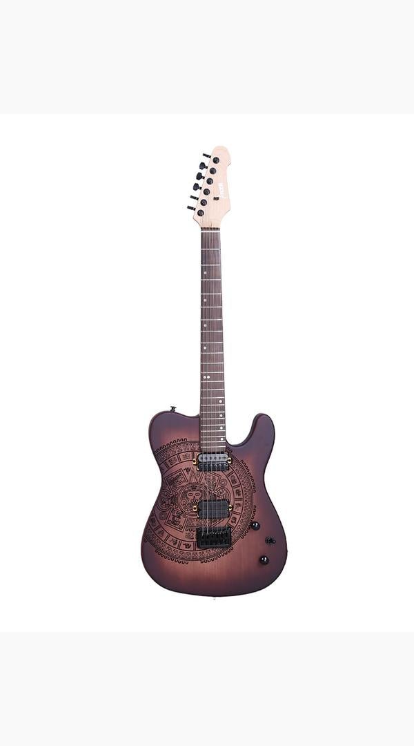 Haze Aztec Sun Engraved Electric Guitar - Sieffs Music