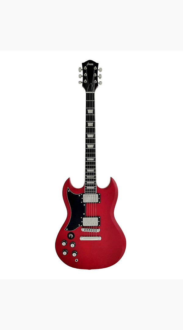 Haze Left Handed HH Maple HSG Electric Guitar - Red SEG275TRDLH - Sieffs Music