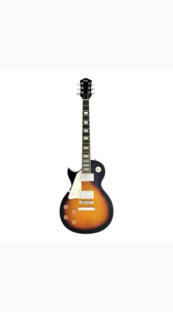 Haze SEG277 Left Hand Vintageburst Electric Guitar with Humbuckers and Flame Maple Top - Sieffs Music