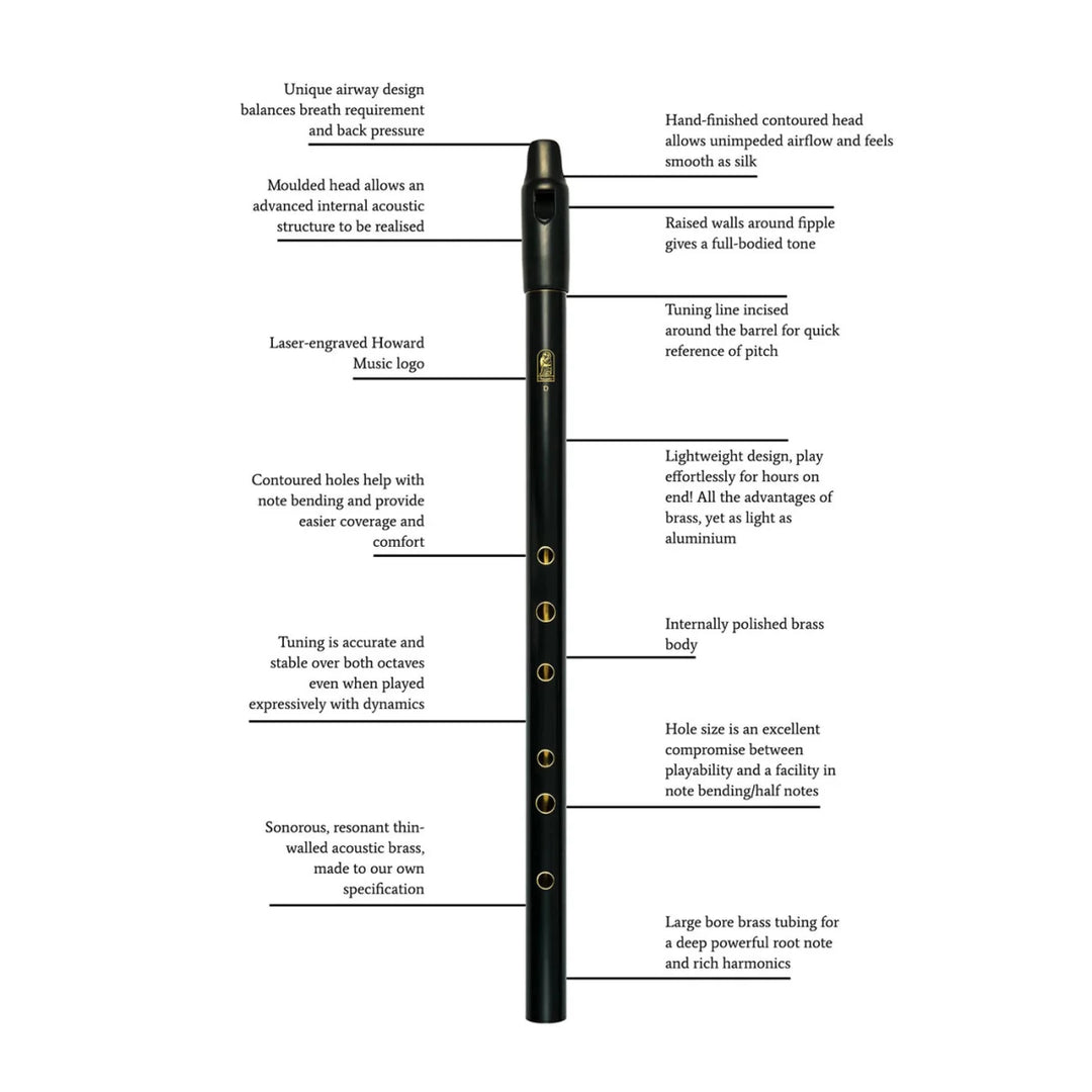 Howard Low D Whistle In Case - Sieffs Music