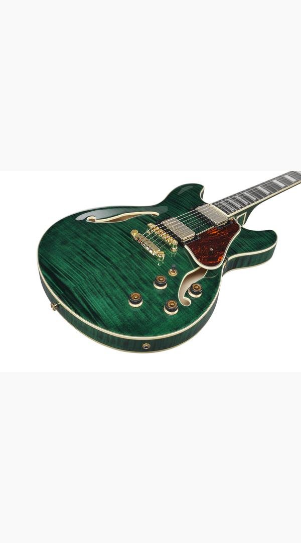 Ibanez AS93FM TMG artcore guitar emerald green flametop - Sieffs Music