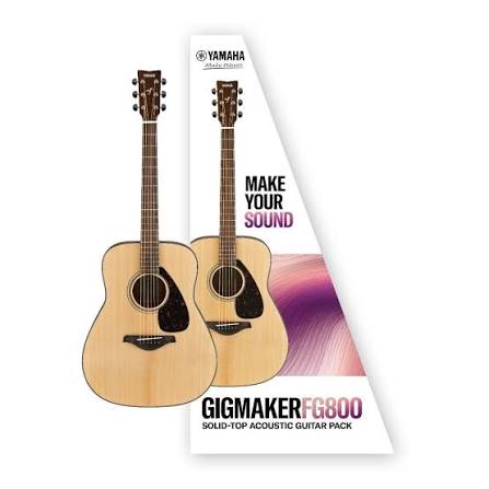 YAMAHA GIGMAKERFG800 - SOLID-TOP ACOUSTIC GUITAR PACK GLOSS