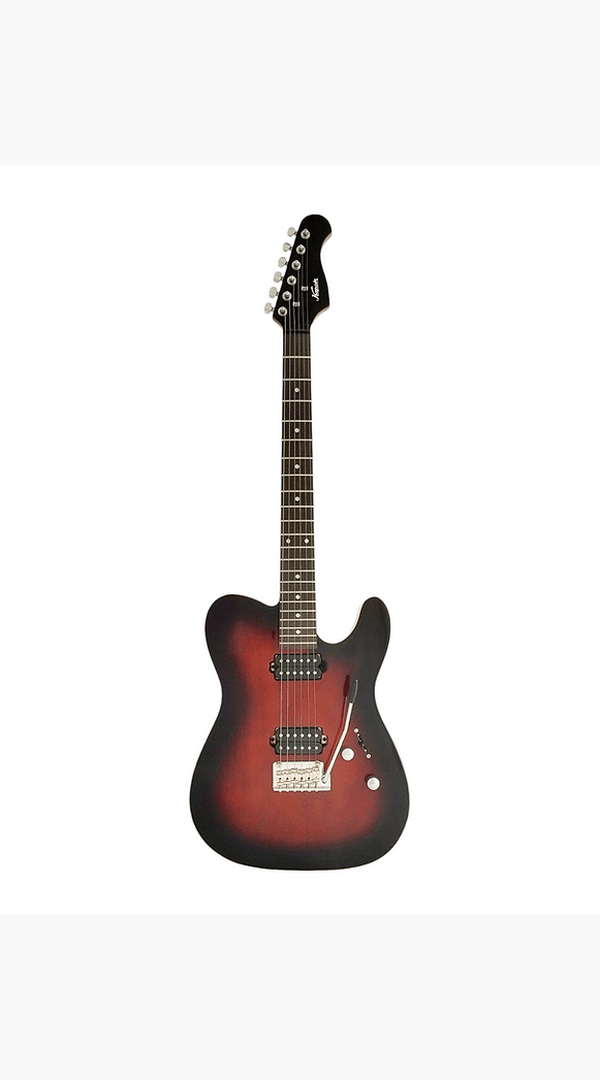 Kapok by Haze Split Coil pickup Tremolo Bar Contoured HTL Electric Guitar - Redburst - Sieffs Music