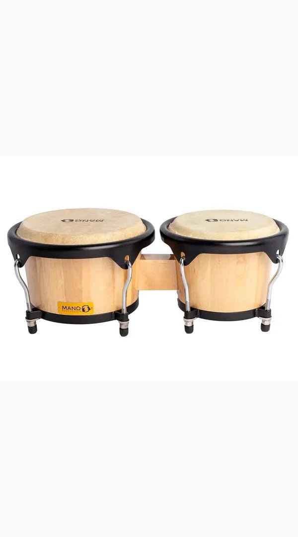 Mano Percussion 7 - 1/4" and 8 - 1/2" Bongos Natural - Sieffs Music