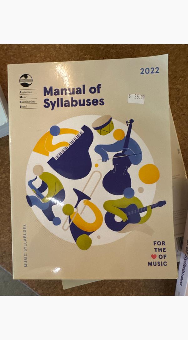 Manual of Syllabuses AMEB - Sieffs Music