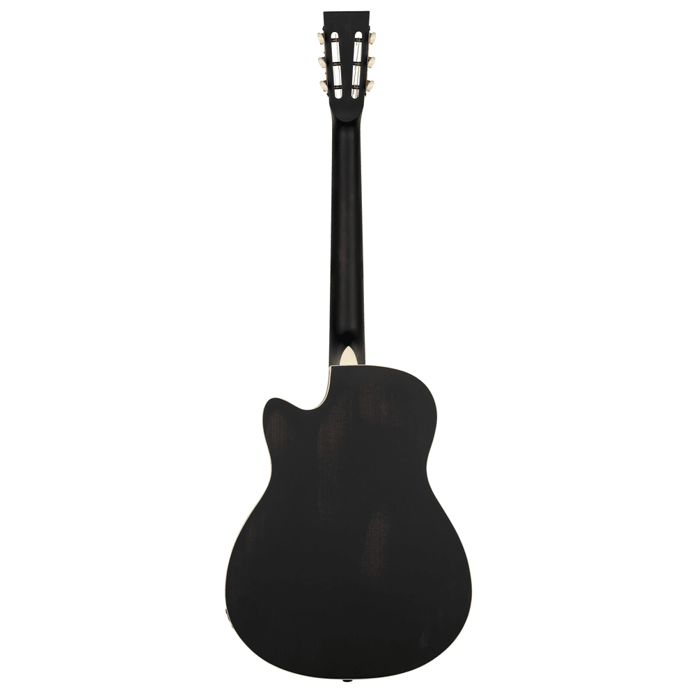 Ortega Americana RRG40CE-DBK Resonator Guitar Mahogany Distressed Black - Sieffs Music