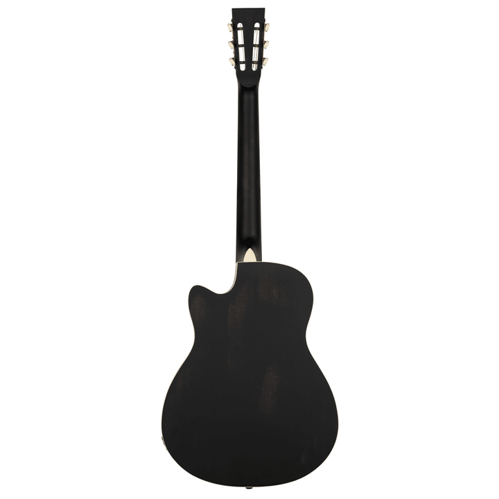 Ortega Americana RRG40CE-DBK Resonator Guitar Mahogany Distressed Black - Sieffs Music
