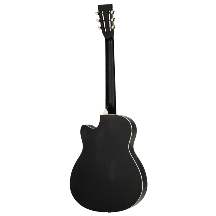Ortega Americana RRG40CE-DBK Resonator Guitar Mahogany Distressed Black - Sieffs Music