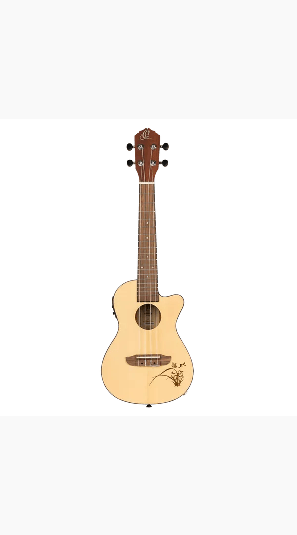 Ortega Bonfire Series Concert Electric Ukulele Spruce/ Sapele Natural - RU5CE - Sieffs Music