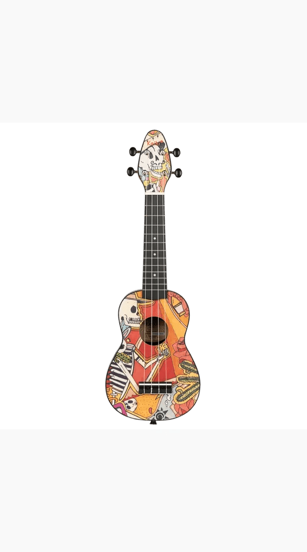 Ortega Keiki® Ukulele Pack Soprano Ukulele Agathis/ ABS El Muerto Set - K2 - EM - Sieffs Music