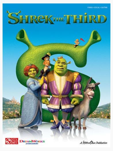 Shrek the third PVG Music book - Sieffs Music