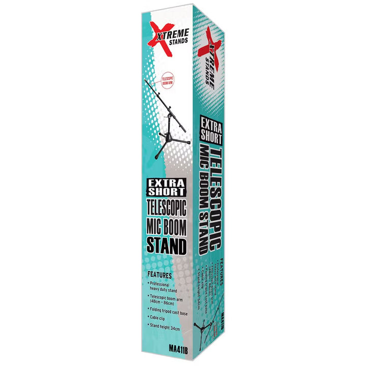 Xtreme MA411B Extra Short Telescopic Microphone Stand