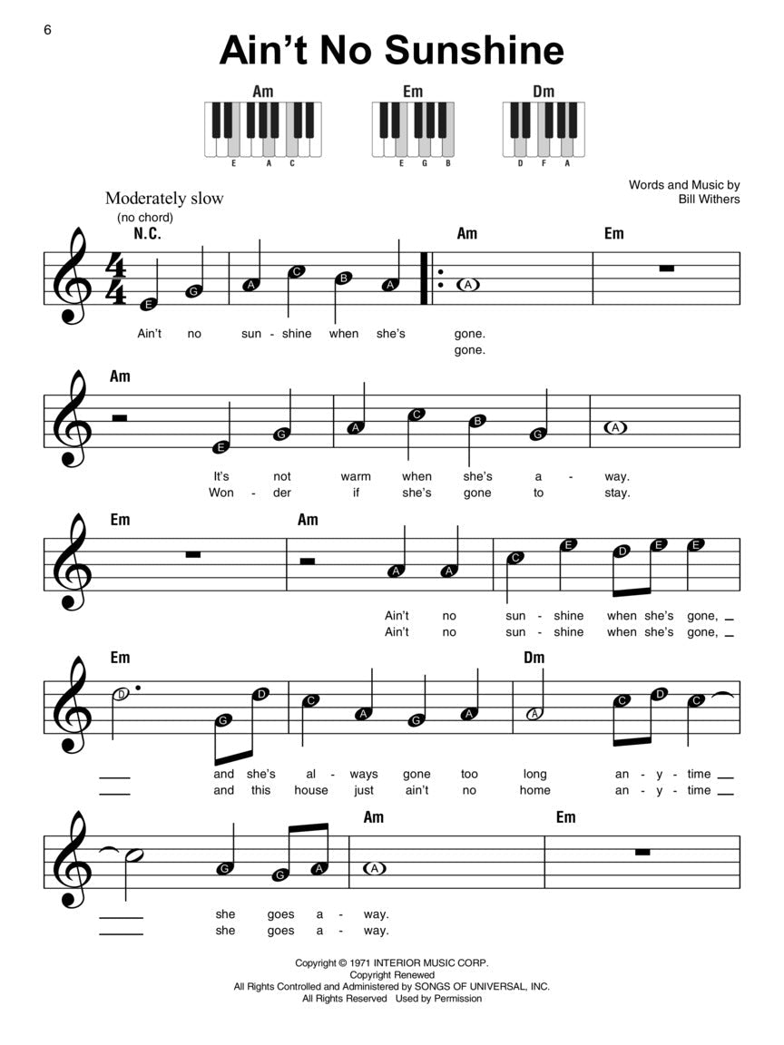 Super easy Three Chord Songs PVG - Sieffs Music
