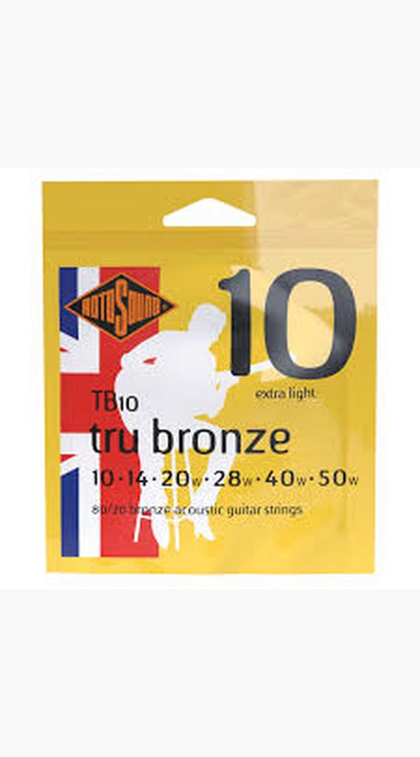 Tb10 Rotosound extra light acoustic strings 10 - 50 80/20 bronze - Sieffs Music