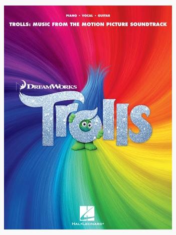 Trolls motion picture PVG Sheet Music Book - Sieffs Music