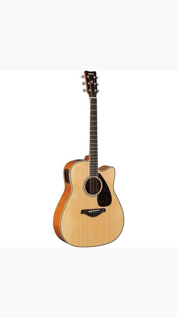Yamaha FGX820NT Electric - Acoustic Dreadnought with Cutaway in Natural - Sieffs Music