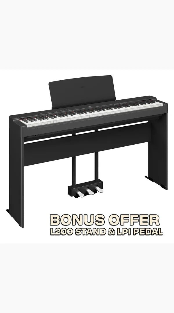 Yamaha P225 Digital Piano with BONUS STAND AND PEDALS - Sieffs Music