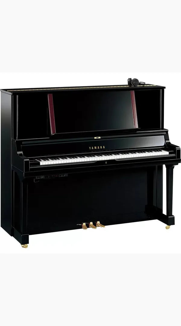 Yamaha YUS5 PE Upright Grand Piano – Polished Black (Polished Ebony) - Sieffs Music