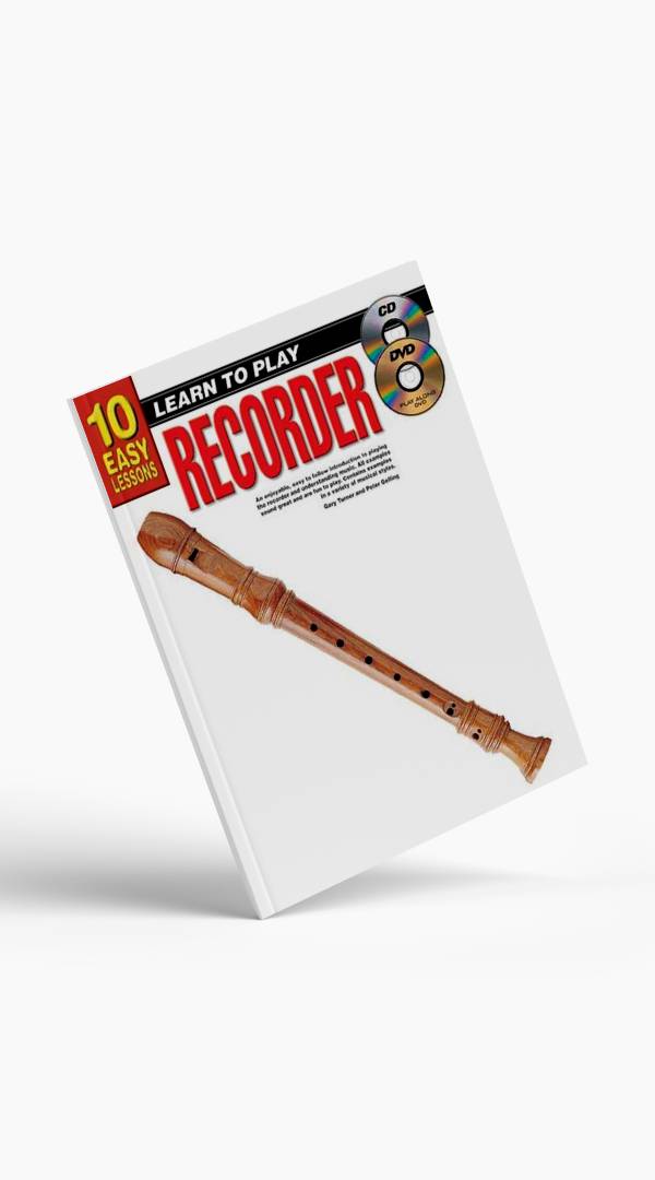 10 Easy Lessons Learn To Play Recorder Book/CD/DVD - Sieffs Music