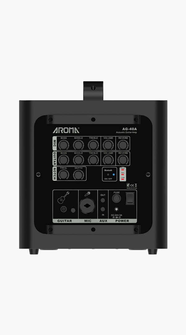 Aroma AG40A 40W Rechargeable Acoustic Guitar Amplifier Black - Sieffs Music