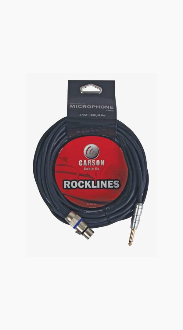 Carson Rocklines Microphone Lead 20ft XLR - Jack - Sieffs Music