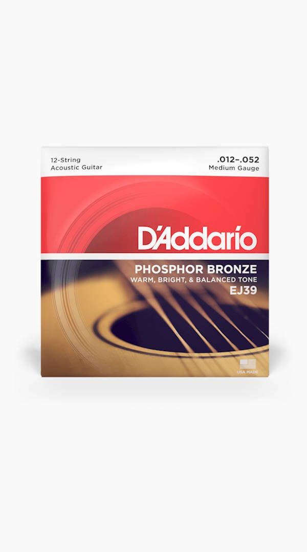 D'Addario 12 String Acoustic Phosphor Bronze Strings Medium .012 - .052 - Sieffs Music