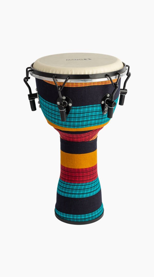 Mano Percussion 10 Inch Tunable Djembe - African Stripe - Sieffs Music