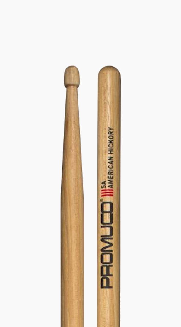 Promuco 5A Wood Tip Hickory Drumsticks - Sieffs Music