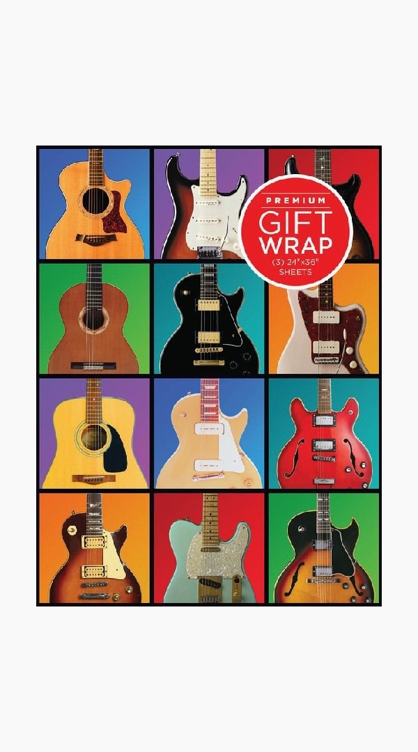Retro Guitar Gift Wrap Paper - Sieffs Music