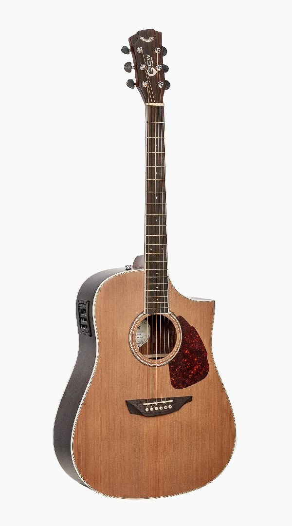 SGW 650 Series Steel String Electric/Acoustic Dreadnought Cutaway Natural Satin - Sieffs Music