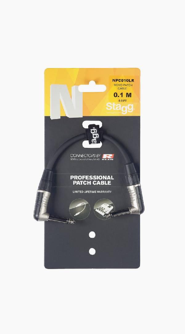 Stagg 10cm L-shaped Mono Patch Cable - Sieffs Music