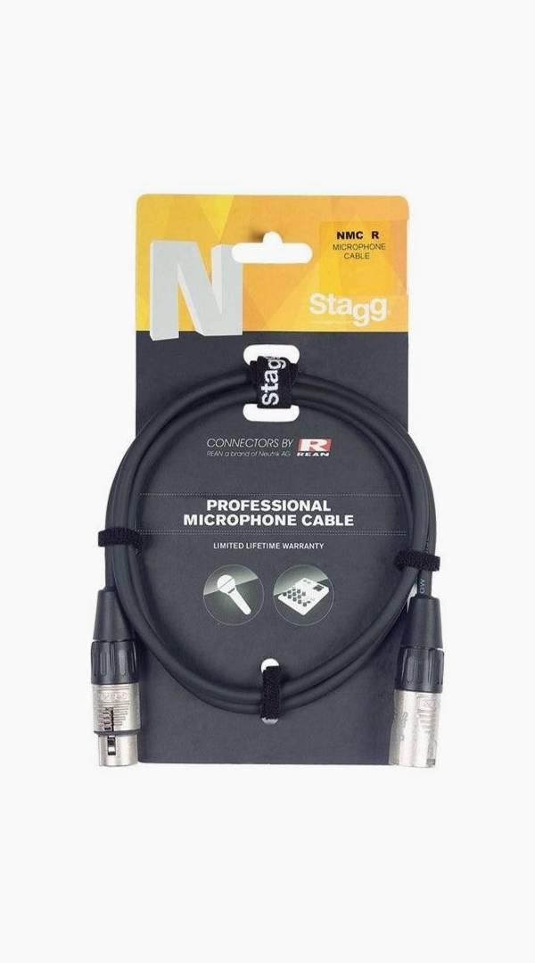 Stagg High Quality Line Cable 1m XLR Female to 1/4 Male Jack Black