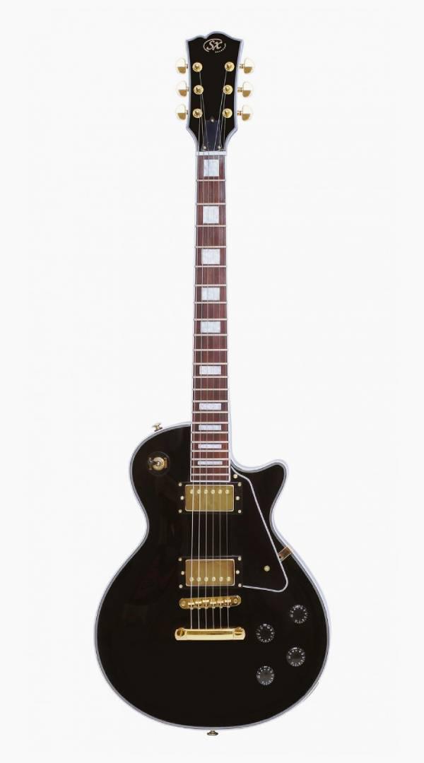 SX EH3BK Deluxe LP Style Electric Guitar Black - Sieffs Music