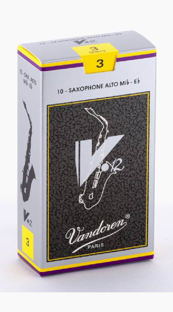 Vandoren V12 Alto Sax Reeds Box of 10 Strength 3 - Sieffs Music